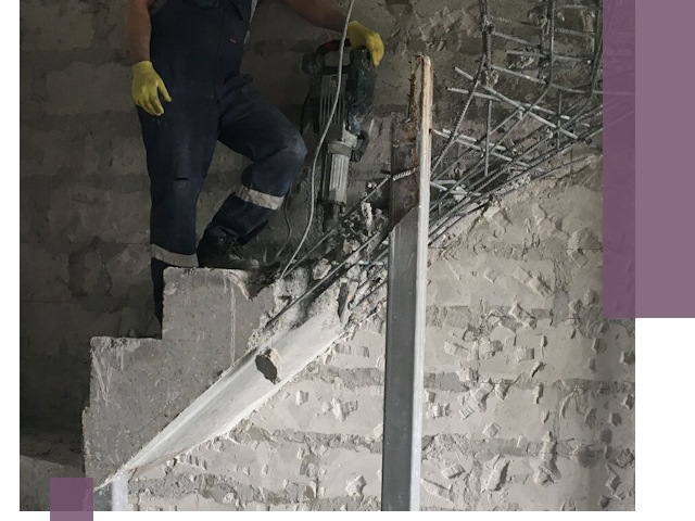 Демонтаж металлических и бетонных лестниц в Карасуке