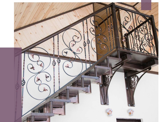 Кованые лестницы в Карасуке от 79225 руб. под ключ