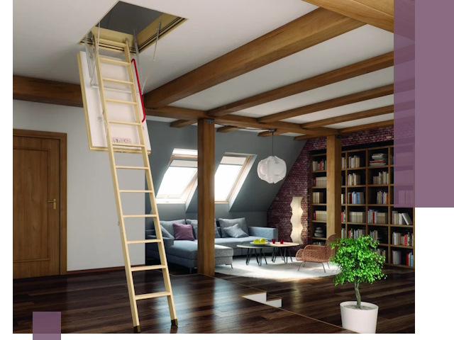 Чердачные лестницы под ключ в Карасуке: изготовление и монтаж