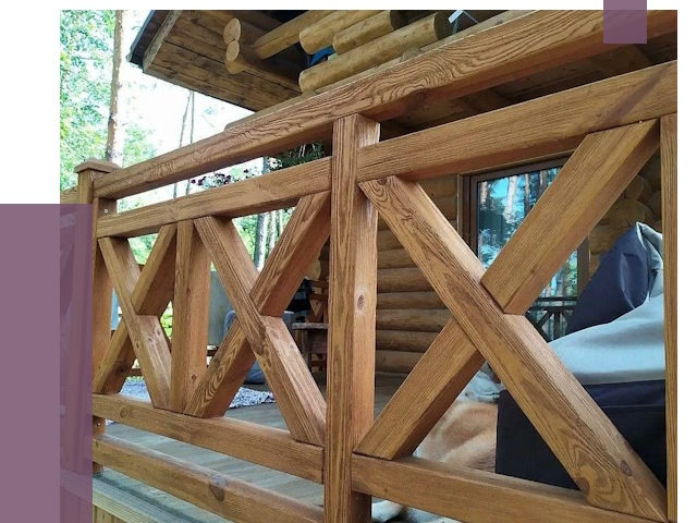 Деревянные перила под ключ в Карасуке от 7618 руб. 