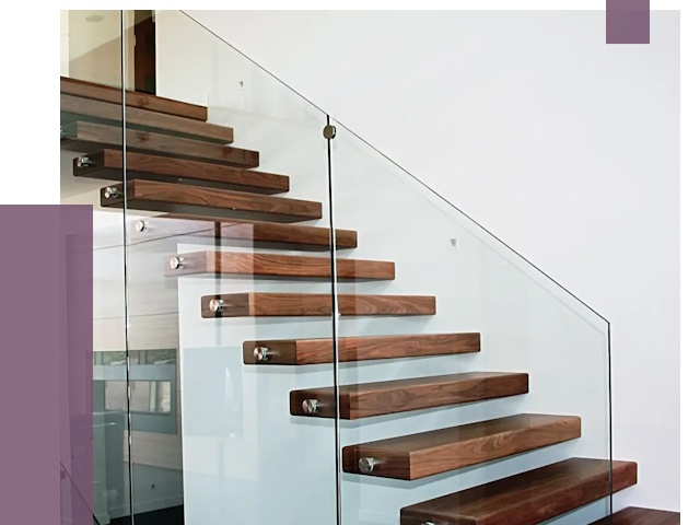 Стеклянные перила для лестницы в Карасуке от 14728 руб.