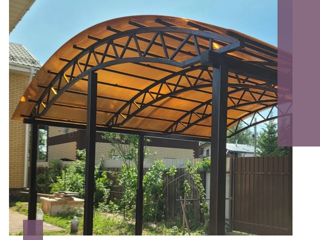 Изготовление навесов под ключ в Карасуке из качественных материалов