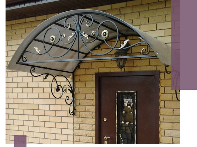 Изготовление козырьков из металла под ключ в Карасуке