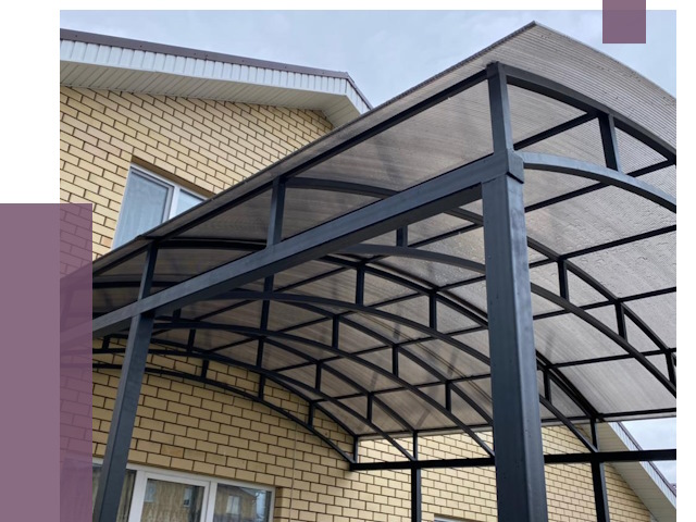 Монтаж козырьков в Карасуке от 11427 руб. | ПРОЛЁТ-Кск