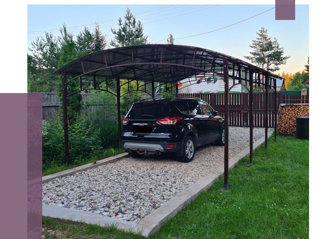 Навесы для автомобиля в Карасуке от 13052 руб.  | ПРОЛЁТ-Кск