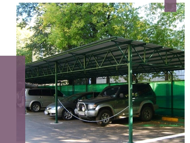 Навесы для парковки в Карасуке от 79732 руб. заказать | ПРОЛЁТ-Кск