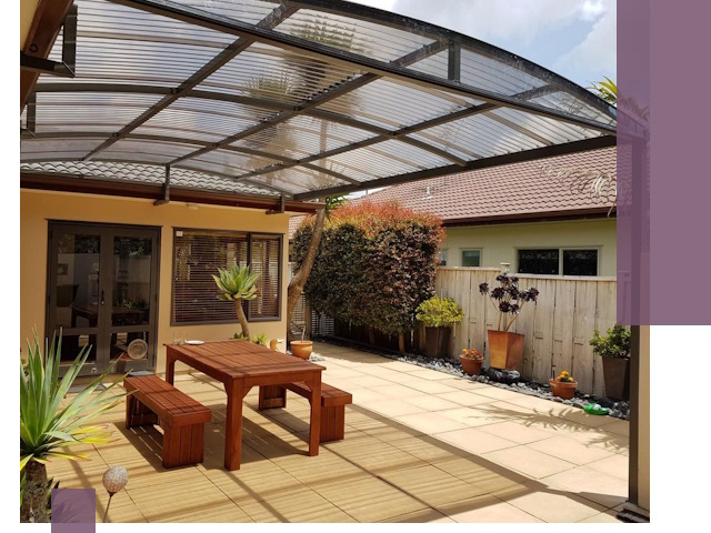 Навесы во двор под ключ в Карасуке — изготовление и монтаж