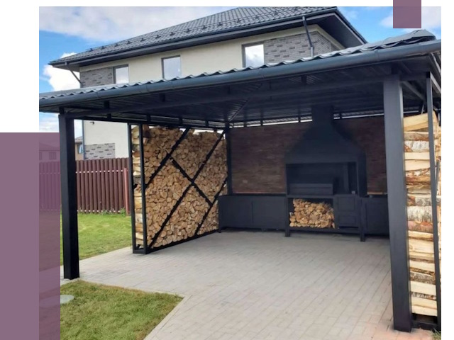 Навесы для барбекю в Карасуке от 12645 руб. под ключ | ПРОЛЁТ-Кск