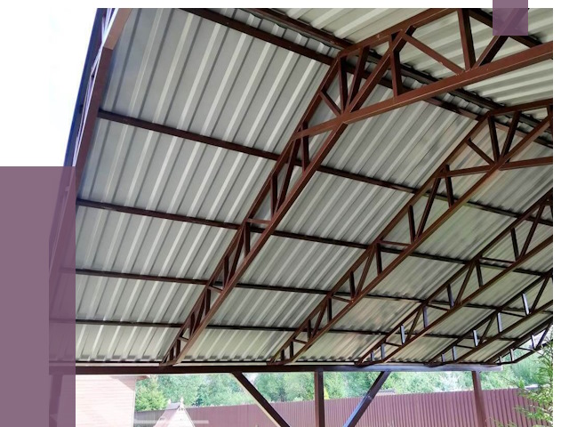 Навесы из профнастила в Карасуке от 7313 руб. | ПРОЛЁТ-Кск