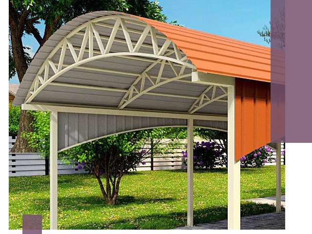 Навесы из профнастила под ключ в Карасуке — установка и монтаж