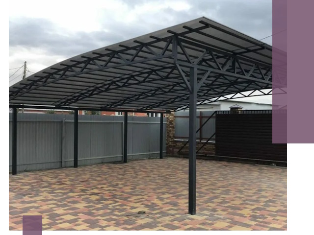 Металлические навесы под ключ в Карасуке — изготовление и монтаж