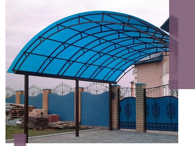 Арочные навесы под ключ в Карасуке — изготовление и монтаж