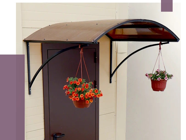 Козырьки над входом в Карасуке от 14728 руб.  | ПРОЛЁТ-Кск