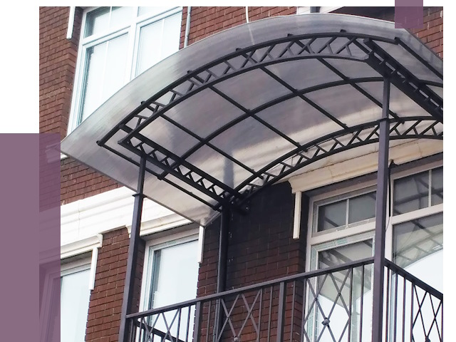 Козырьки над балконом в Карасуке от 8583 руб.  | ПРОЛЁТ-Кск