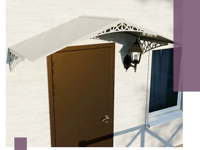 Металлические козырьки на входы и террасы в Карасуке