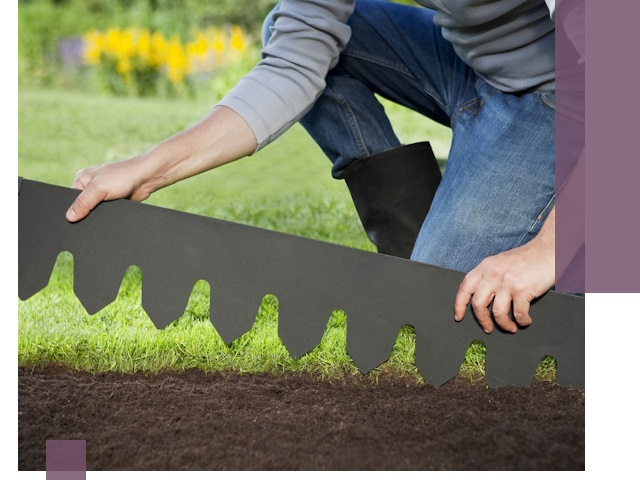 Металлические бордюры для газона в Карасуке — изготовление и монтаж