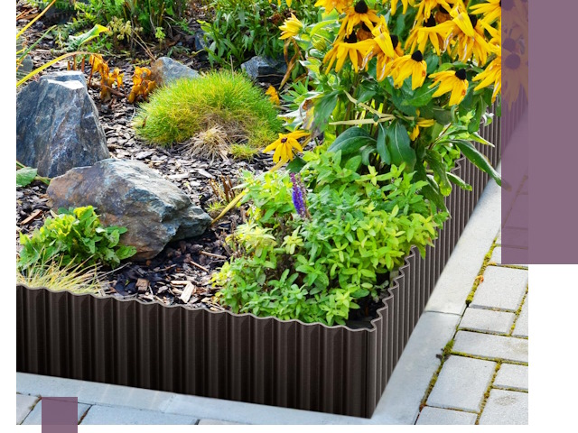 Металлические бордюры для клумб в Карасуке — производство и монтаж