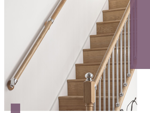 Пристенные поручни из стали и нержавейки под монтаж в Карасуке